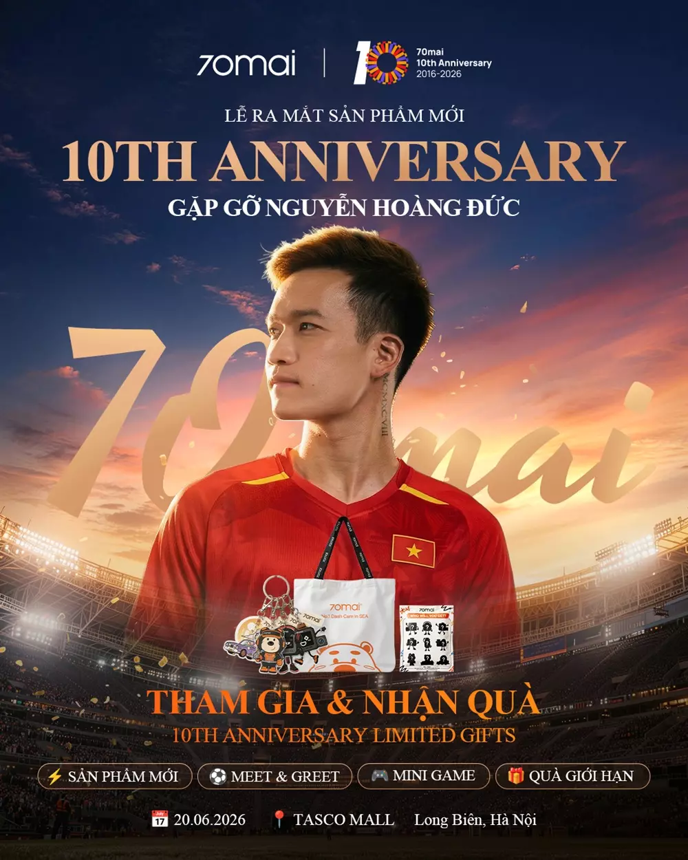 70mai kỷ niệm 10 năm thành lập, ra mắt A810 Lite và chuỗi hoạt động tri ân