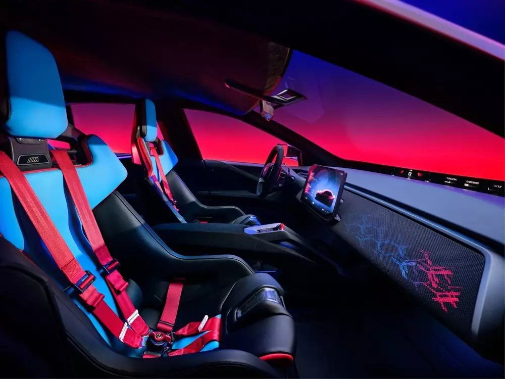 Mặt táp-lô của BMW M Concept Neue Klasse sử dụng vật liệu dệt tích hợp đèn nền