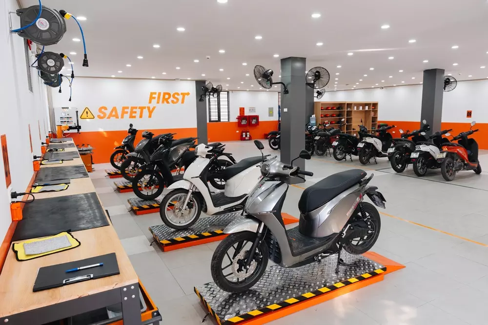 dat-bike-1-8ea7 Mega Service Center có thể tiếp nhận và xử lý đồng thời khoảng 70 xe
