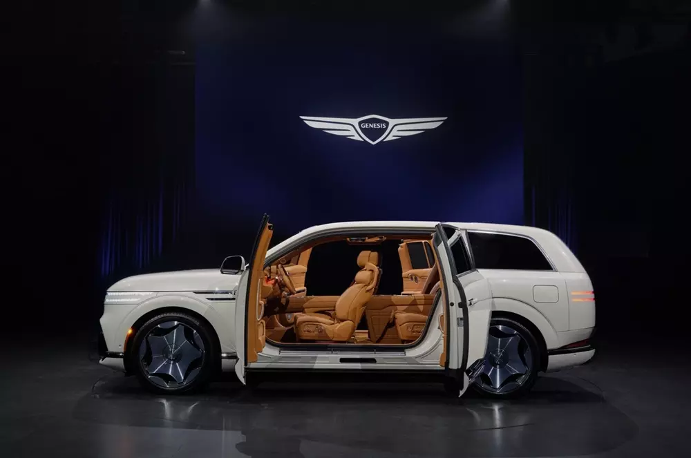 genesis-gv90-d6f0 Genesis GV90 được trang bị cửa mở ngược như Rolls-Royce