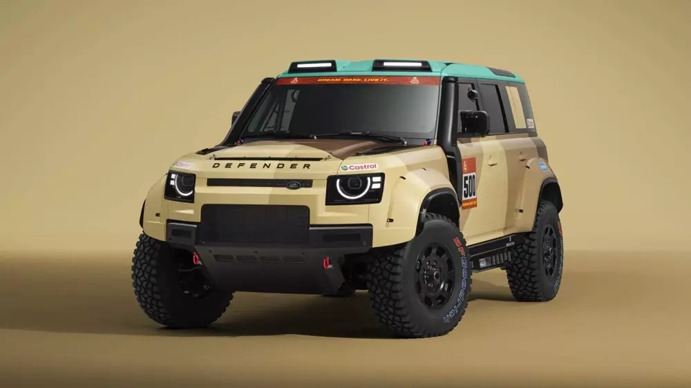 Tuy là phiên bản đường phố của xe đua Defender D7X-R nhưng Land Rover Defender Dakar vẫn sở hữu thiết kế sẵn sàng chinh phục địa hình khó