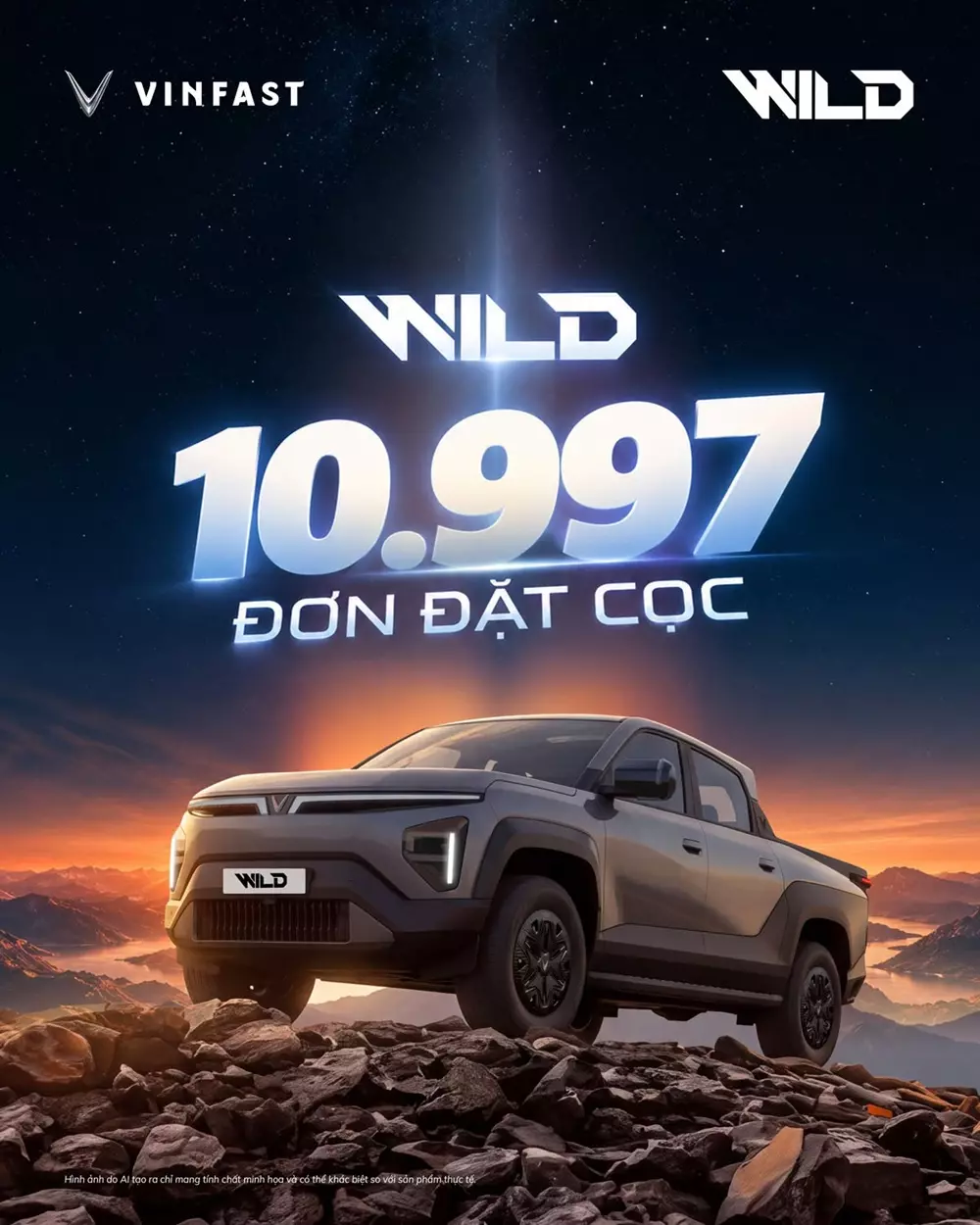 Xe bán tải VinFast VF Wild nhận gần 11.000 đơn đặt cọc sau 2 tuần ra mắt - Ảnh 1.